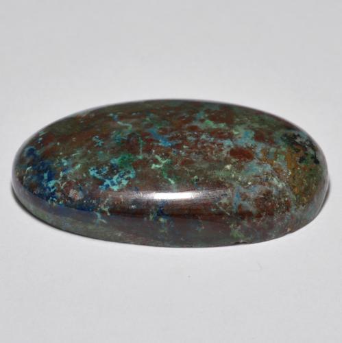 Chrysocolle Multicolore naturelle Coupe ovale, 31.70 ct, Opaque