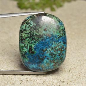 Chrysocolle Multicolore naturelle Coupe coussin, 31.41 ct, Opaque