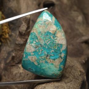 Chrysocolle multicolore naturelle forme fantaisie, 45,05 ct, opaque