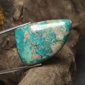Chrysocolle multicolore naturelle forme fantaisie, 45,05 ct, opaque