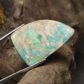 Chrysocolle multicolore naturelle forme fantaisie, 45,05 ct, opaque