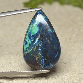 Chrysocolle Multicolore naturelle En forme de poire, 12.02 ct, Opaque