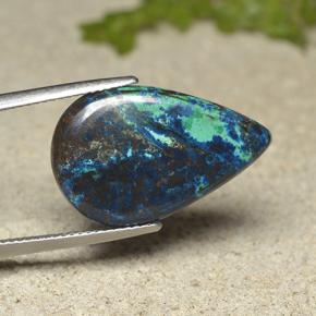 Chrysocolle Multicolore naturelle En forme de poire, 12.02 ct, Opaque