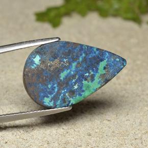 Chrysocolle Multicolore naturelle En forme de poire, 12.02 ct, Opaque