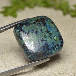 Chrysocolle multicolore naturelle coupe coussin, 23,94 ct, opaque