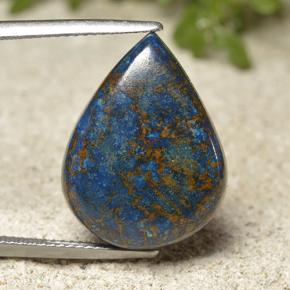 Chrysocolle Multicolore naturelle En forme de poire, 17.52 ct, Opaque