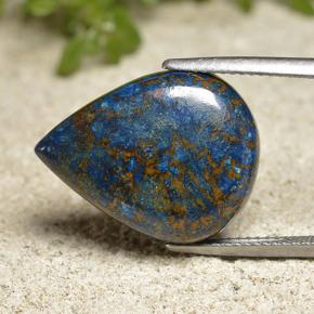 Chrysocolle Multicolore naturelle En forme de poire, 17.52 ct, Opaque