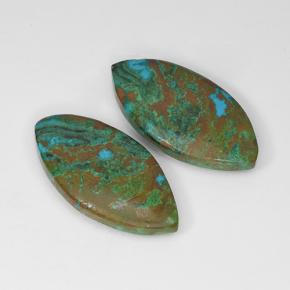 Achetez naturel 15.59ct Multicolore Chrysocolle gems, Marquise, En provenance Australie chez GemSelect. En stock, livraison internationale!
