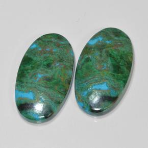 Achetez naturel 20.66ct Multicolore Chrysocolle gems, Coupe ovale, En provenance Australie chez GemSelect. En stock, livraison internationale!