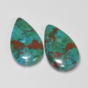 Achetez naturel 10,79ct multicolore chrysocolle gems, en forme de poire, en provenance australie chez gemselect. en stock, livraison internationale!