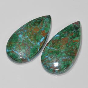 Achetez naturel 25,04ct multicolore chrysocolle gems, en forme de poire, en provenance australie chez gemselect. en stock, livraison internationale!