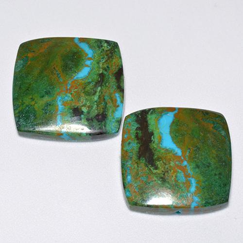 Achetez naturel 20,05ct multicolore chrysocolle gems, coupe coussin, en provenance australie chez gemselect. en stock, livraison internationale!