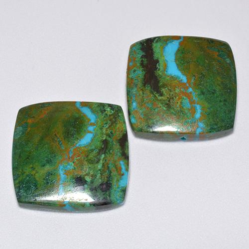 Achetez naturel 20,05ct multicolore chrysocolle gems, coupe coussin, en provenance australie chez gemselect. en stock, livraison internationale!