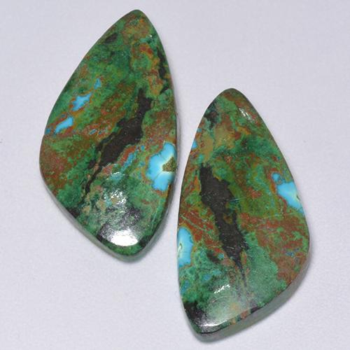 Achetez naturel 13.86ct Multicolore Chrysocolle gems, Forme fantaisie, En provenance Australie chez GemSelect. En stock, livraison internationale!
