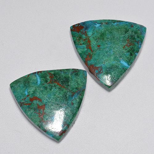 Achetez naturel 13.44ct Multicolore Chrysocolle gems, Trillion, En provenance Australie chez GemSelect. En stock, livraison internationale!