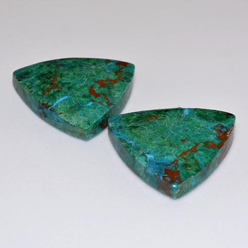 Achetez naturel 13.44ct Multicolore Chrysocolle gems, Trillion, En provenance Australie chez GemSelect. En stock, livraison internationale!