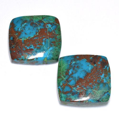 Achetez naturel 13,01ct multicolore chrysocolle gems, coupe coussin, en provenance australie chez gemselect. en stock, livraison internationale!