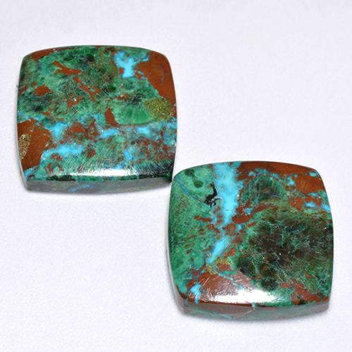 Achetez naturel 15,00ct multicolore chrysocolle gems, coupe coussin, en provenance australie chez gemselect. en stock, livraison internationale!