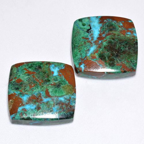 Achetez naturel 15,00ct multicolore chrysocolle gems, coupe coussin, en provenance australie chez gemselect. en stock, livraison internationale!