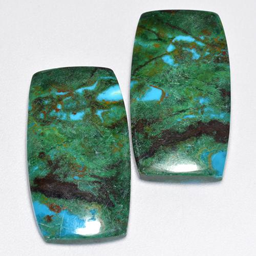 Achetez naturel 20.78ct Multicolore Chrysocolle gems, Coupe coussin, En provenance Australie chez GemSelect. En stock, livraison internationale!