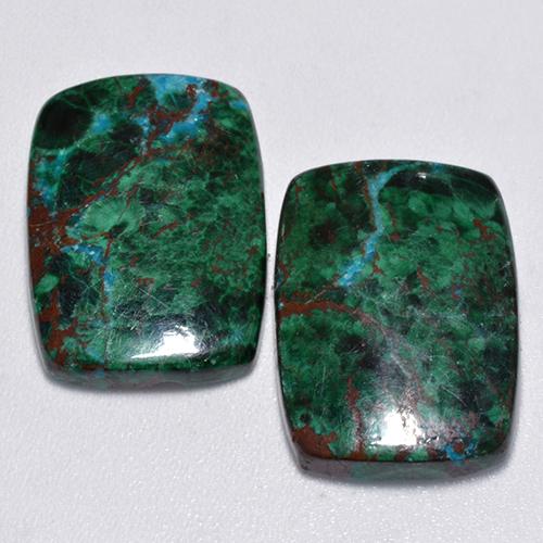 Achetez naturel 17.90ct Multicolore Chrysocolle gems, Coupe coussin, En provenance Australie chez GemSelect. En stock, livraison internationale!