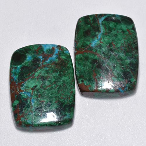 Achetez naturel 17.90ct Multicolore Chrysocolle gems, Coupe coussin, En provenance Australie chez GemSelect. En stock, livraison internationale!