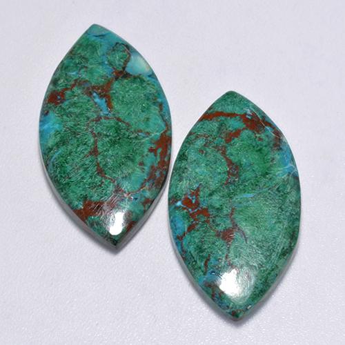 Achetez naturel 17.55ct Multicolore Chrysocolle gems, Marquise, En provenance Australie chez GemSelect. En stock, livraison internationale!