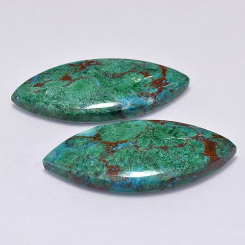 Achetez naturel 17.55ct Multicolore Chrysocolle gems, Marquise, En provenance Australie chez GemSelect. En stock, livraison internationale!