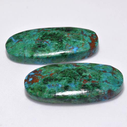 Achetez naturel 25,92ct multicolore chrysocolle gems, coupe ovale, en provenance australie chez gemselect. en stock, livraison internationale!