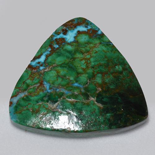 Chrysocolle Multicolore naturelle Trillion, 8.65 ct, Opaque