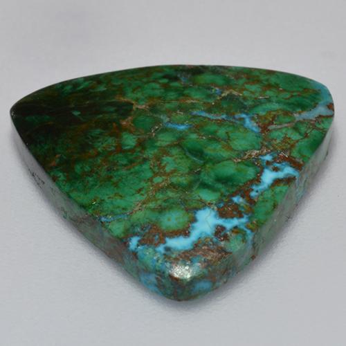 Chrysocolle Multicolore naturelle Trillion, 8.65 ct, Opaque