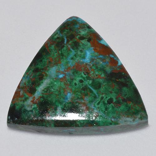 Chrysocolle Multicolore naturelle Trillion, 9.16 ct, Opaque