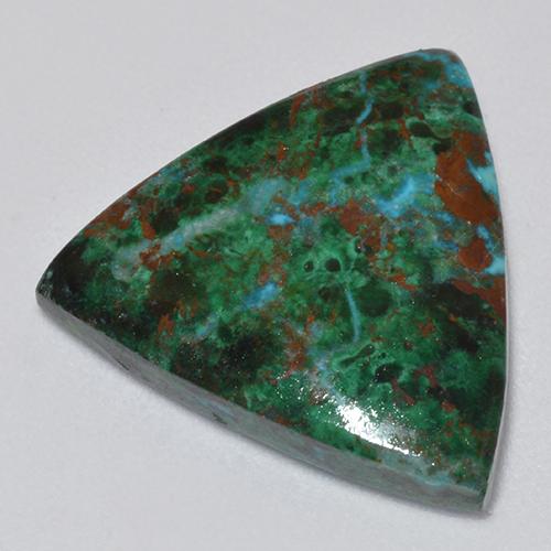 Chrysocolle Multicolore naturelle Trillion, 9.16 ct, Opaque