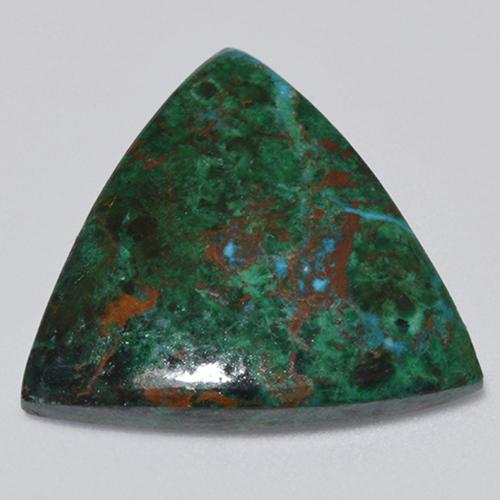 Chrysocolle multicolore naturelle trillion, 9,88 ct, opaque
