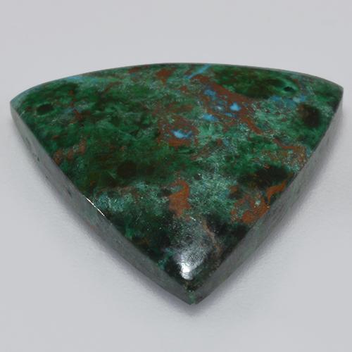 Chrysocolle multicolore naturelle trillion, 9,88 ct, opaque
