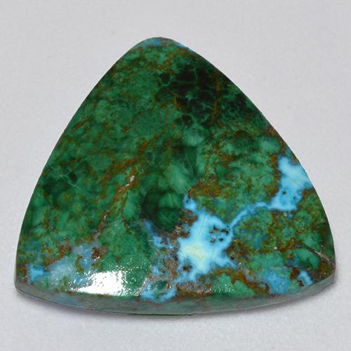 Chrysocolle Multicolore naturelle Trillion, 7.84 ct, Opaque