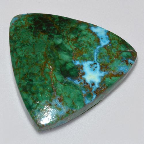 Chrysocolle Multicolore naturelle Trillion, 7.84 ct, Opaque