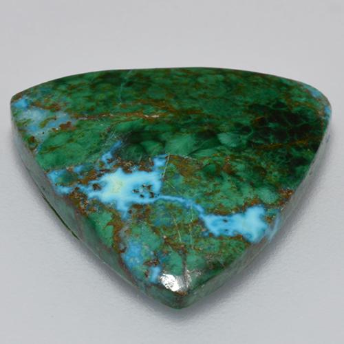 Chrysocolle Multicolore naturelle Trillion, 7.84 ct, Opaque