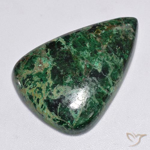 36.77ct Naturel Multicolore Chrysocolle, En forme de poire, Opaque