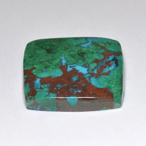 Chrysocolle Multicolore naturelle Carré, 10.69 ct, Opaque