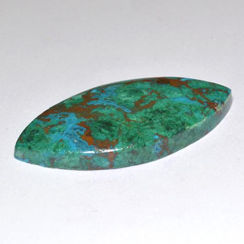 Chrysocolle multicolore naturelle marquise, 9,12 ct, opaque