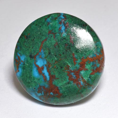 Chrysocolle Multicolore naturelle Coupe roude, 8.66 ct, Opaque