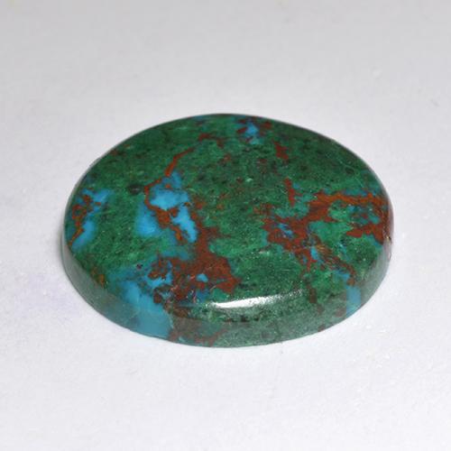 Chrysocolle Multicolore naturelle Coupe roude, 8.66 ct, Opaque