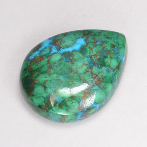 Chrysocolle Multicolore naturelle En forme de poire, 4.65 ct, Opaque