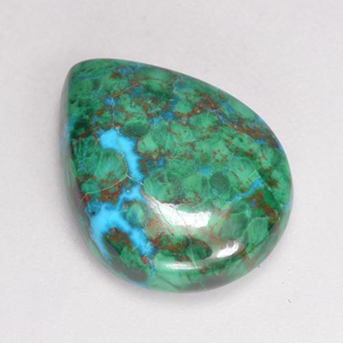 Chrysocolle Multicolore naturelle En forme de poire, 4.65 ct, Opaque