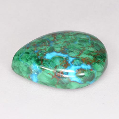Chrysocolle Multicolore naturelle En forme de poire, 4.65 ct, Opaque