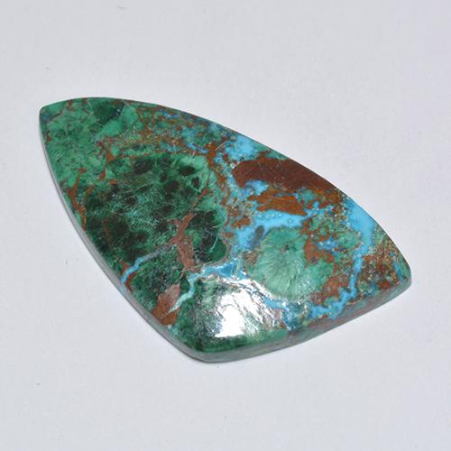 Chrysocolle multicolore naturelle forme fantaisie, 9,00 ct, opaque