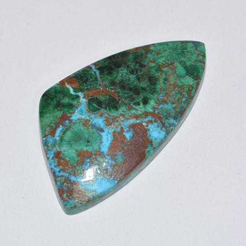 Chrysocolle multicolore naturelle forme fantaisie, 9,00 ct, opaque