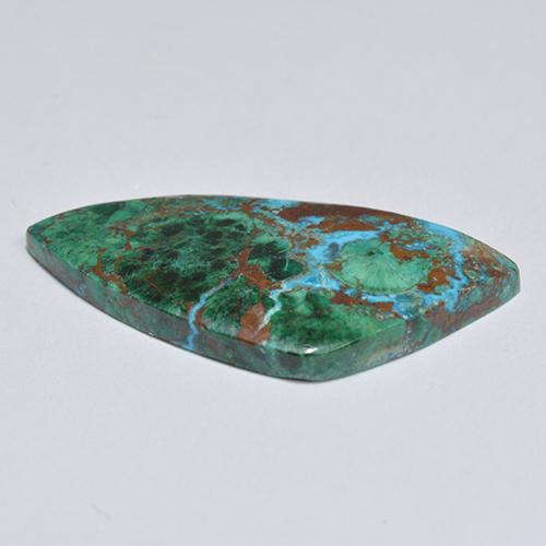 Chrysocolle multicolore naturelle forme fantaisie, 9,00 ct, opaque