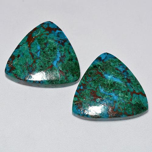 Achetez naturel 19,43ct multicolore chrysocolle gems, trillion, en provenance australie chez gemselect. en stock, livraison internationale!